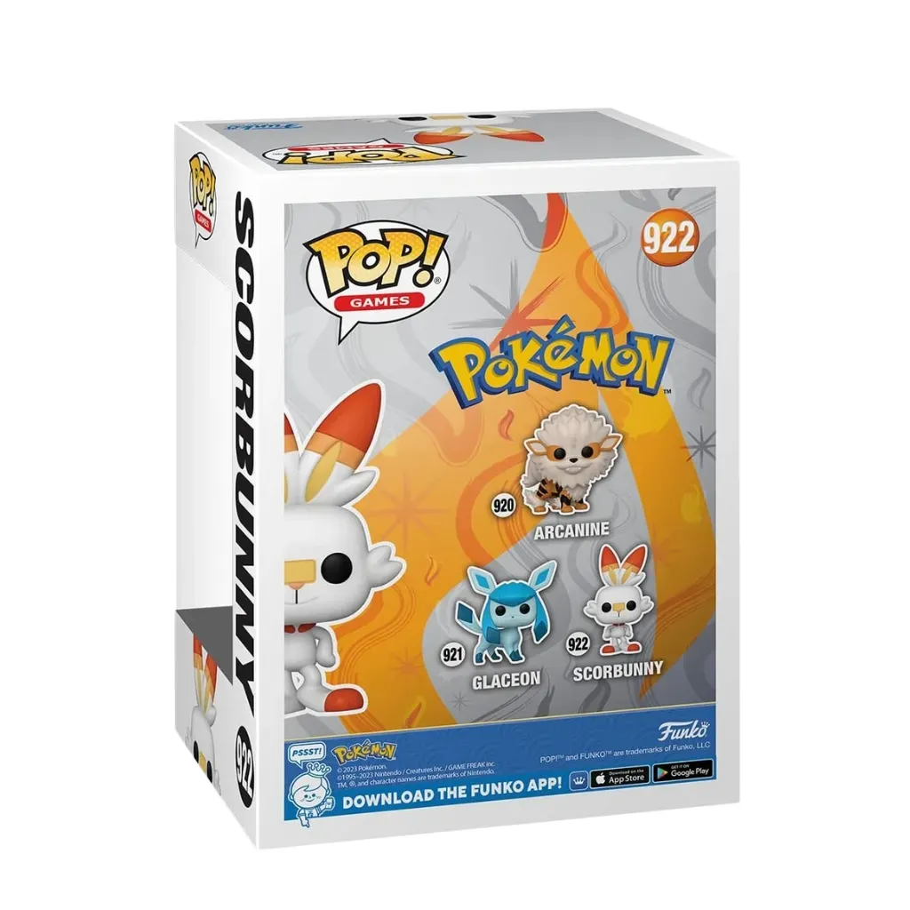 funko pop! games: pokémon – scorbunny #922 - slika 2