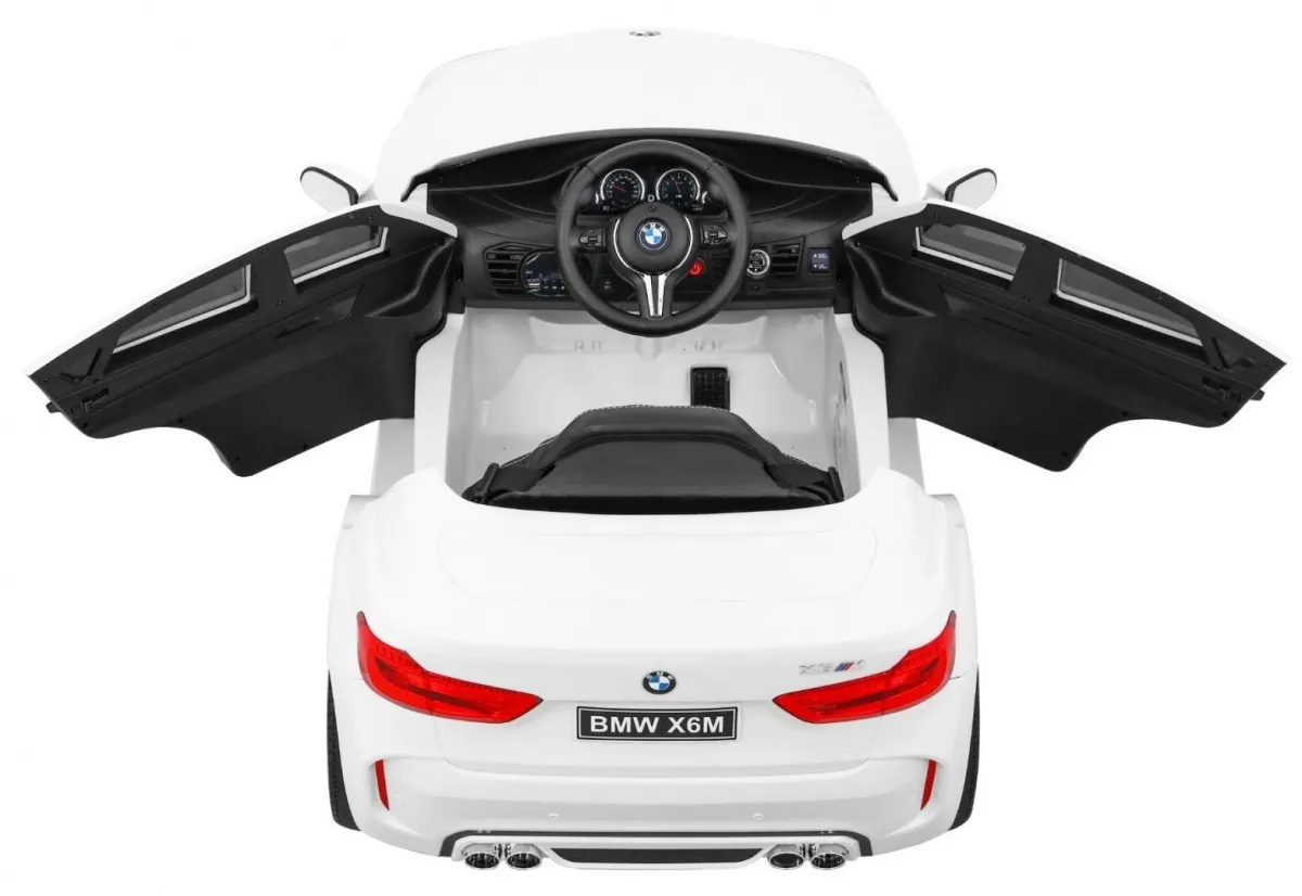 licencirani auto na akumulator bmw x6m - bijeli - slika 6