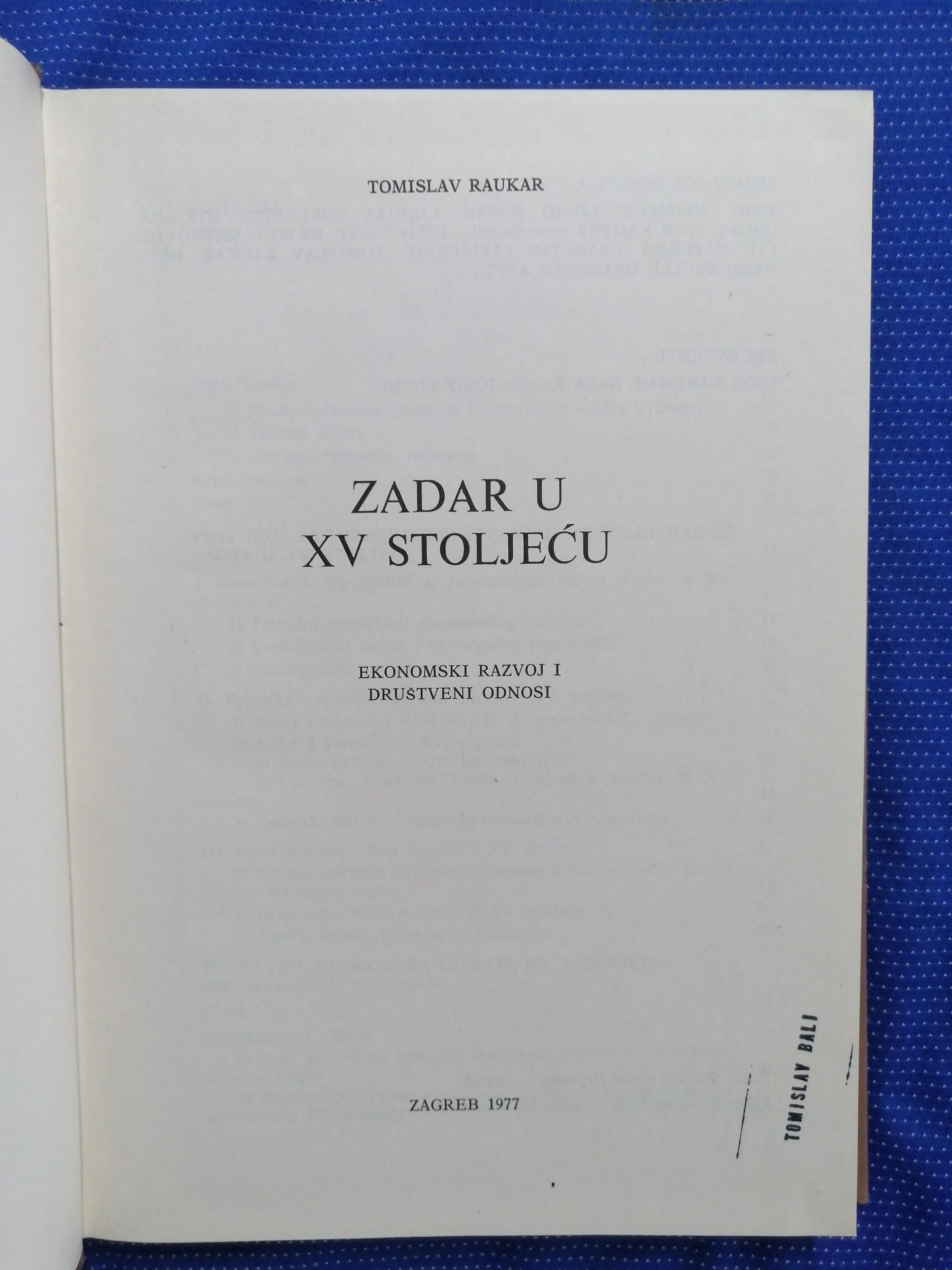 tomislav raukar – zadar u xv. stoljeću - slika 2
