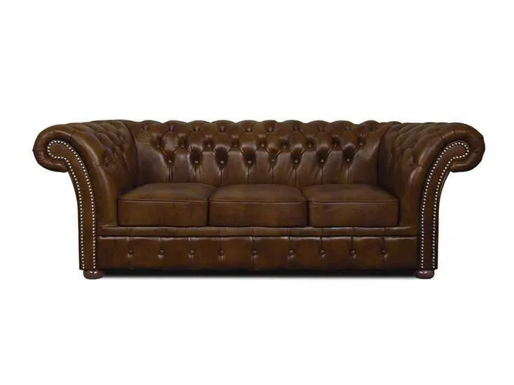 Chesterfield Trosjed Winfield Basic Leather | 3-sjedišta - Ježdovec, Zagreb