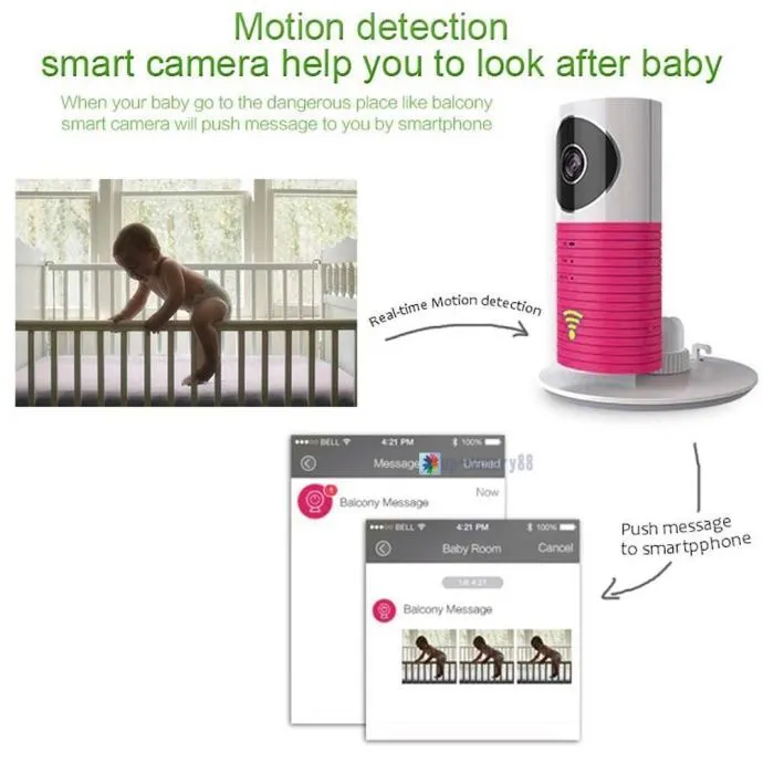 dječja baby p2p wifi kamera + detekcija gibanja + noćno - slika 6