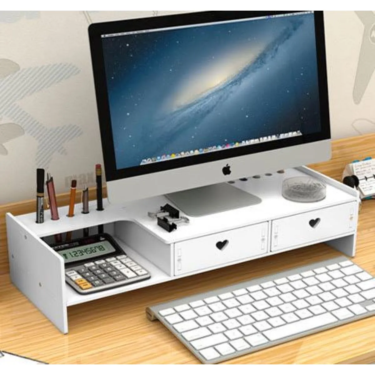 stalak za monitor ili laptop s ladicama - slika 3