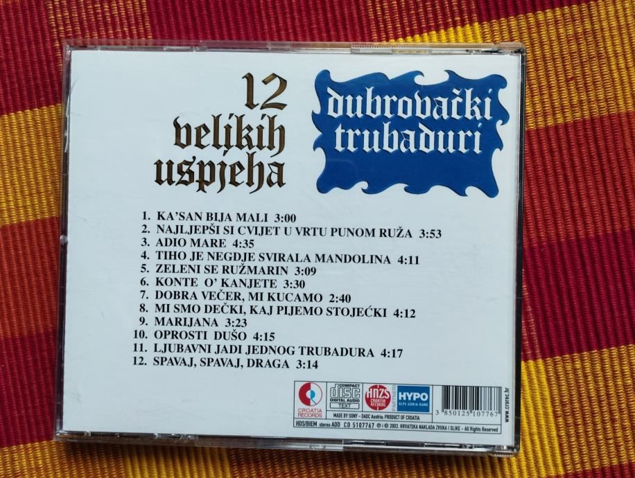dubrovački trubaduri - 12 velikih uspjeha - slika 2
