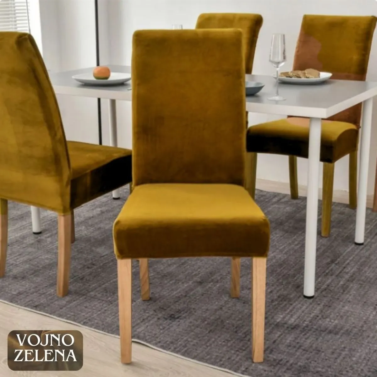 premium univerzalne plišane navlake za stolice - slika 7