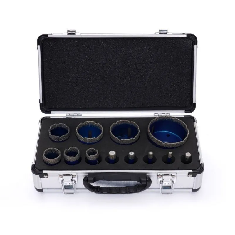 set dijamantnih kruna za keramiku, kamen, pločice 6 - 68 mm mm m14 - slika 3