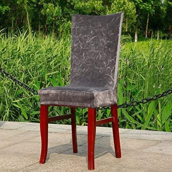 univerzalne plišane navlake za stolice foral velvet - slika 4