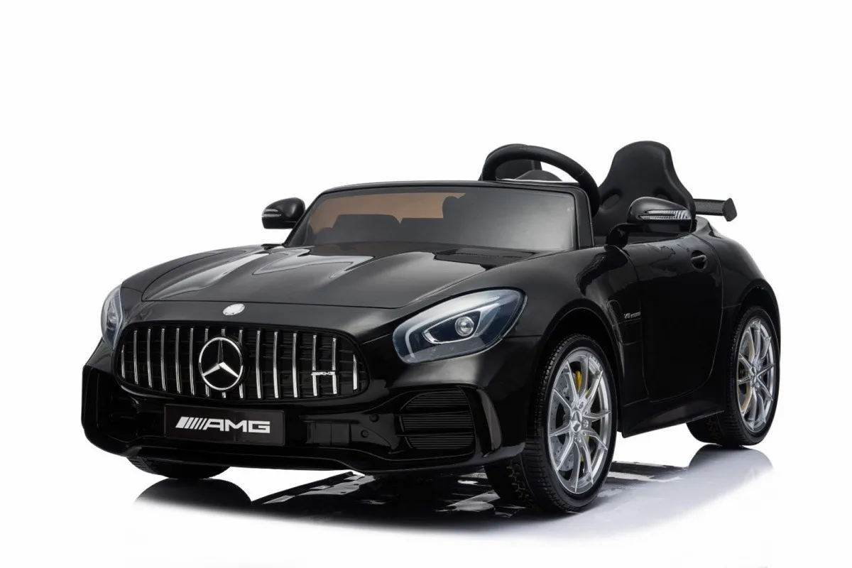 licencirani auto na akumultor mercedes benz gt r 4 x 4 – crni/lakirani - slika 4
