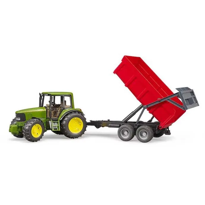 bruder traktor john deere 6920 + crvena prikolica - slika 2