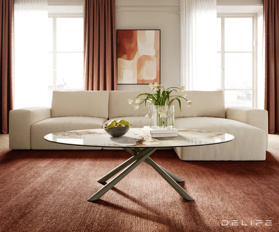 klub stolić edge 140x80cm, materijal: keramika minas melange - slika 2