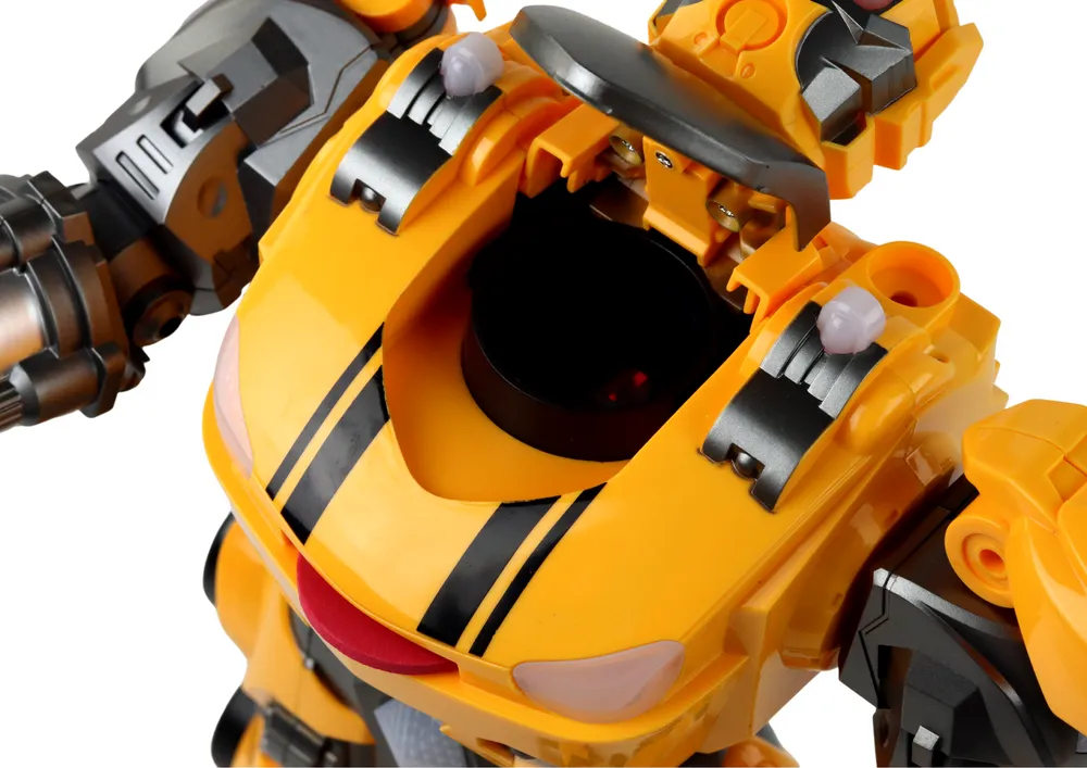 large robot remote controlled r/c yellow sound light - slika 2