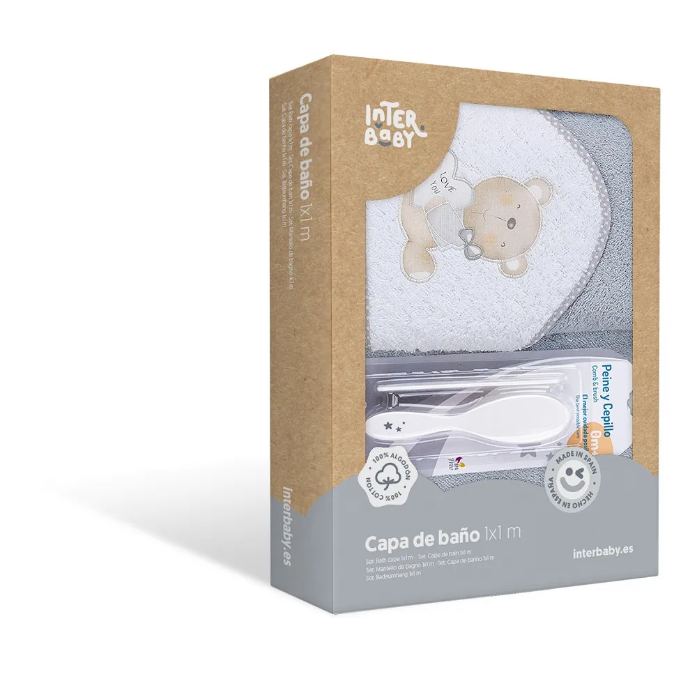 ručnik za bebe s češljićem i četkom /više boja - slika 4