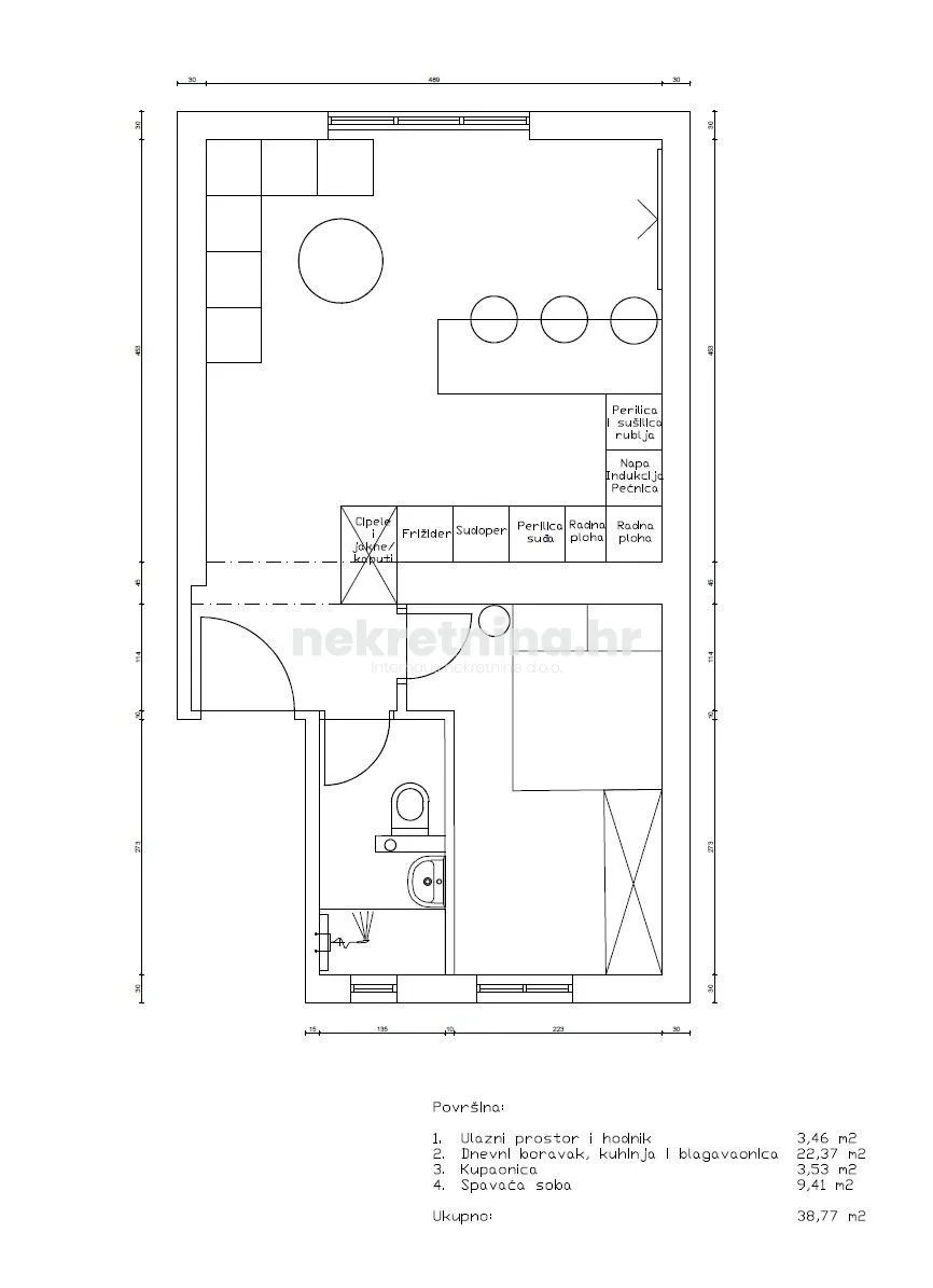 prodaja - dvosobni stan - trnje - 38m2 - slika 7