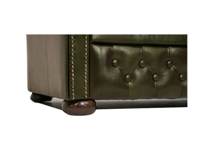 chesterfield dvosjed first class leather | 2-sjedišta | moss green - slika 4