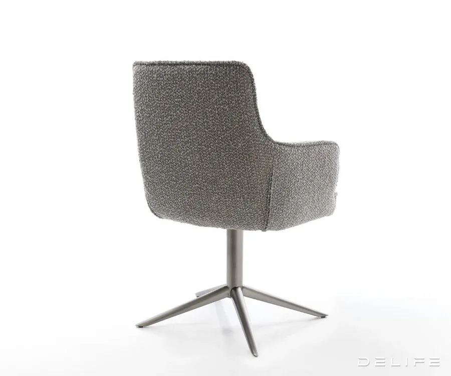 blagovaonska stolica heira s rukonaslonom, materijal: boucle - slika 3