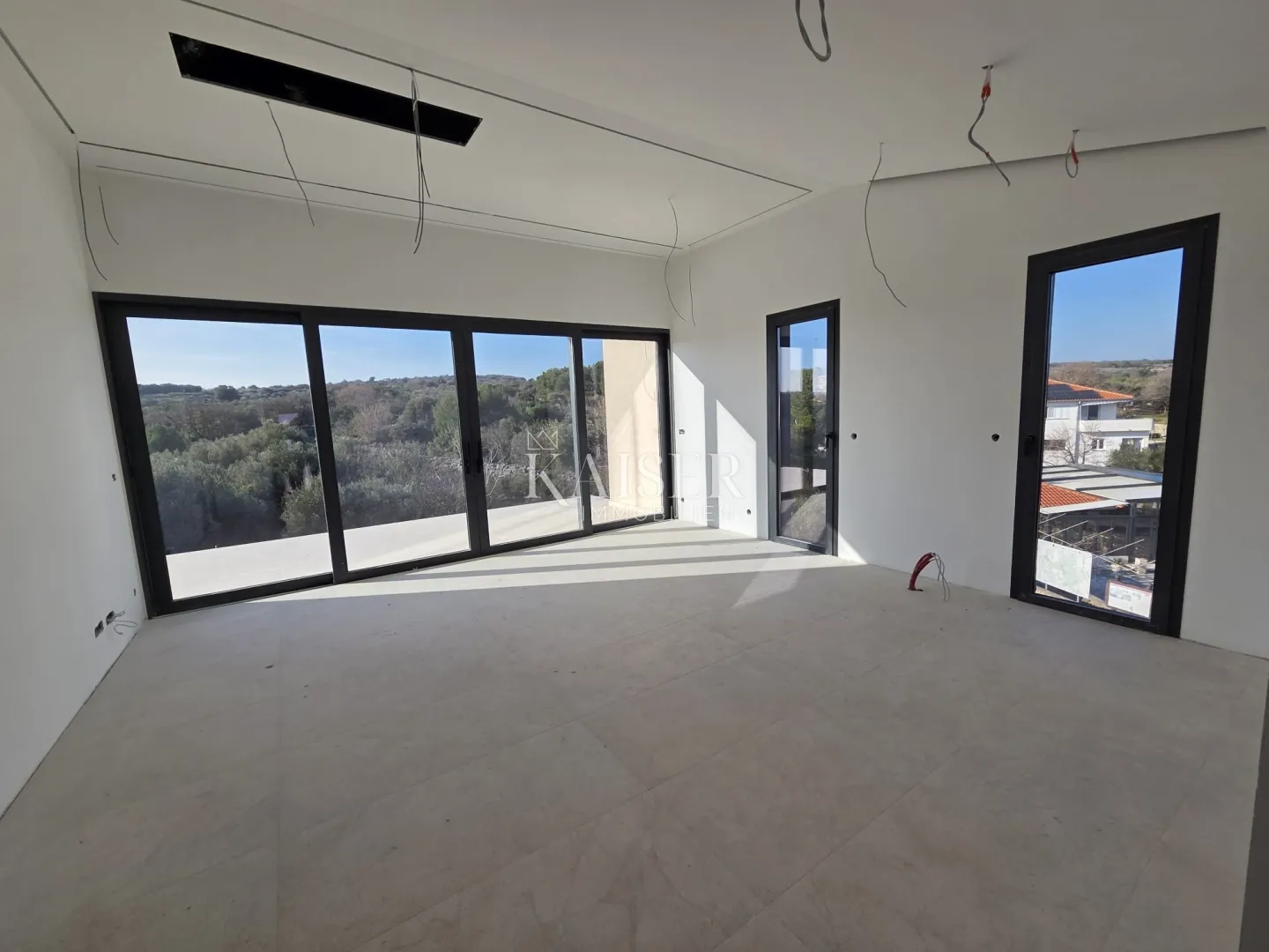 Otok Krk, Krk - penthouse u izgradnji s pogledom na more 88 m2