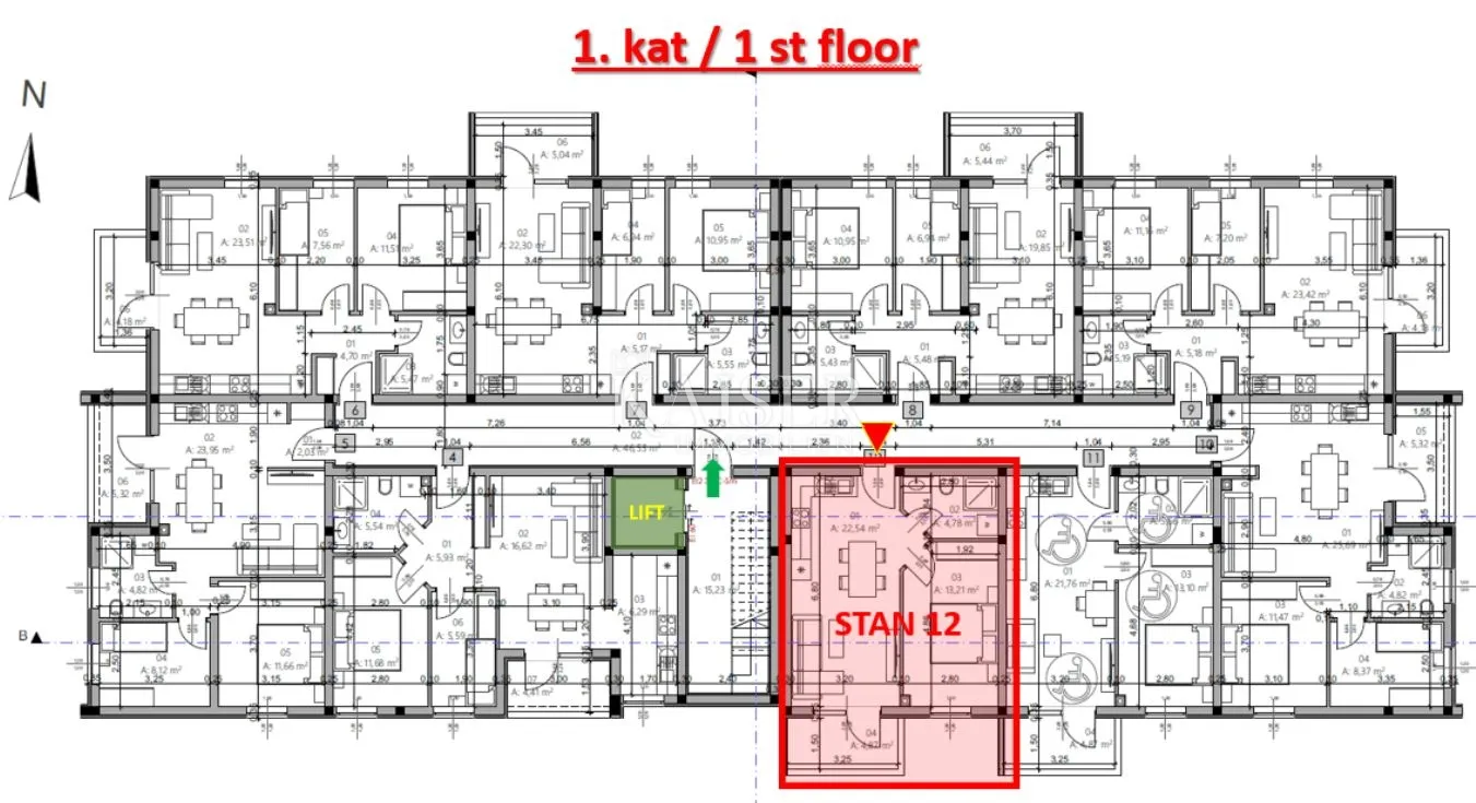 istra, pula- jednosoban stan 42m² s balkonom - slika 12