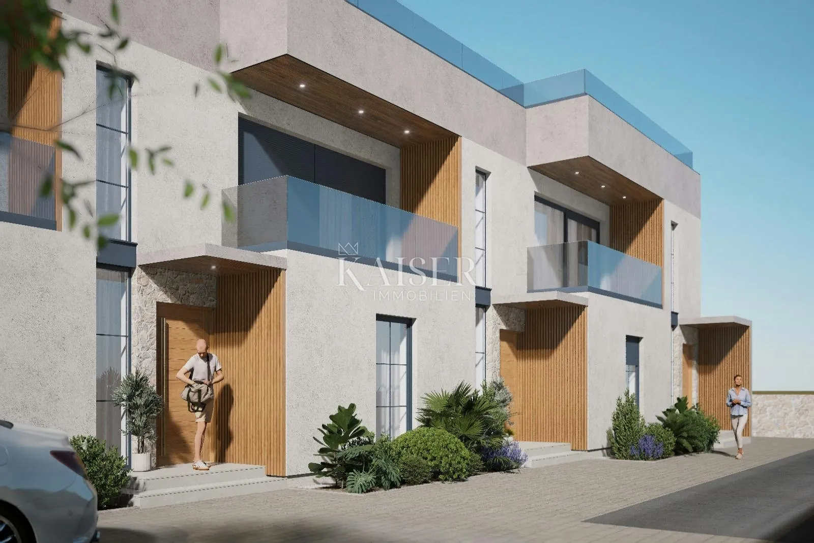 sukošan, zadar - tri moderne vile u nizu s krovnim terasama, 350 m od mora - slika 4