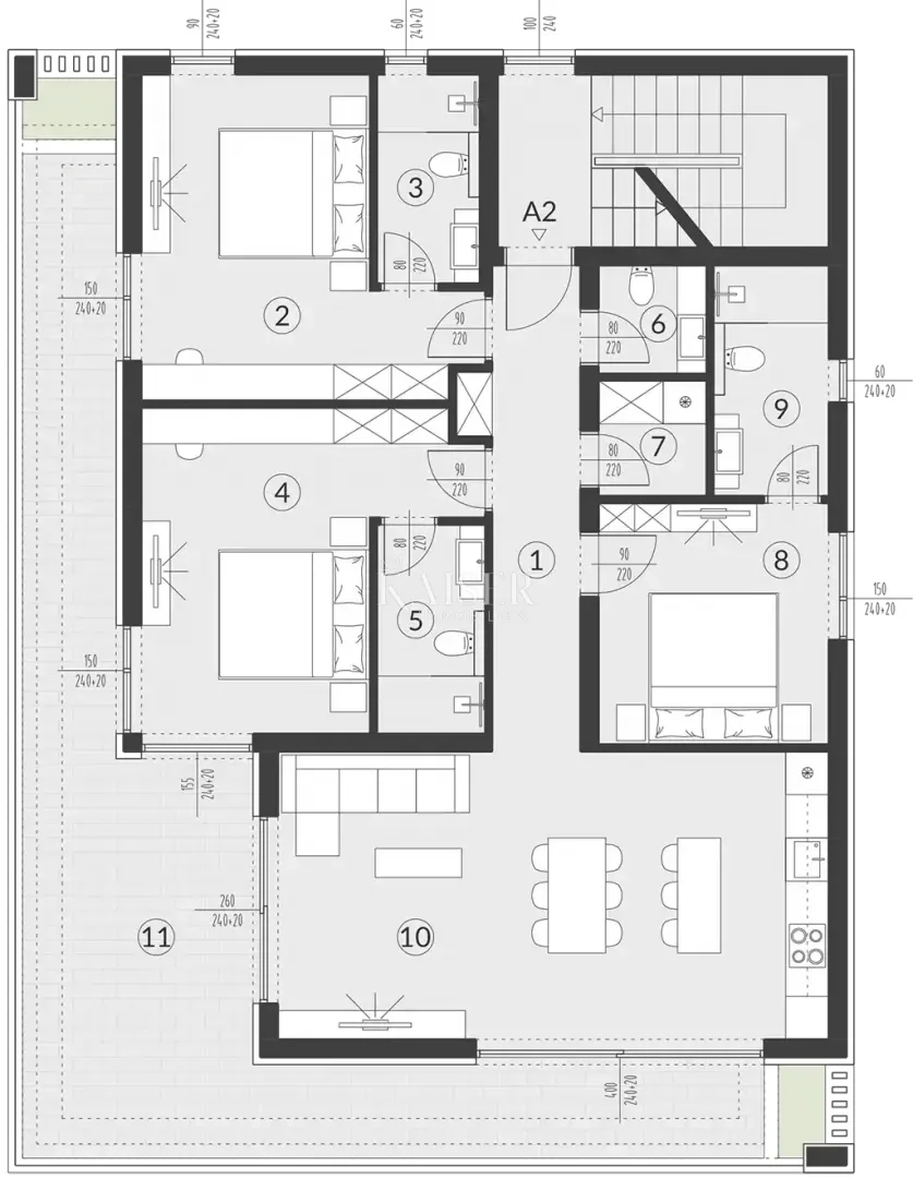istra, medulin- luksuzan stan 130m2 s garažom - slika 20