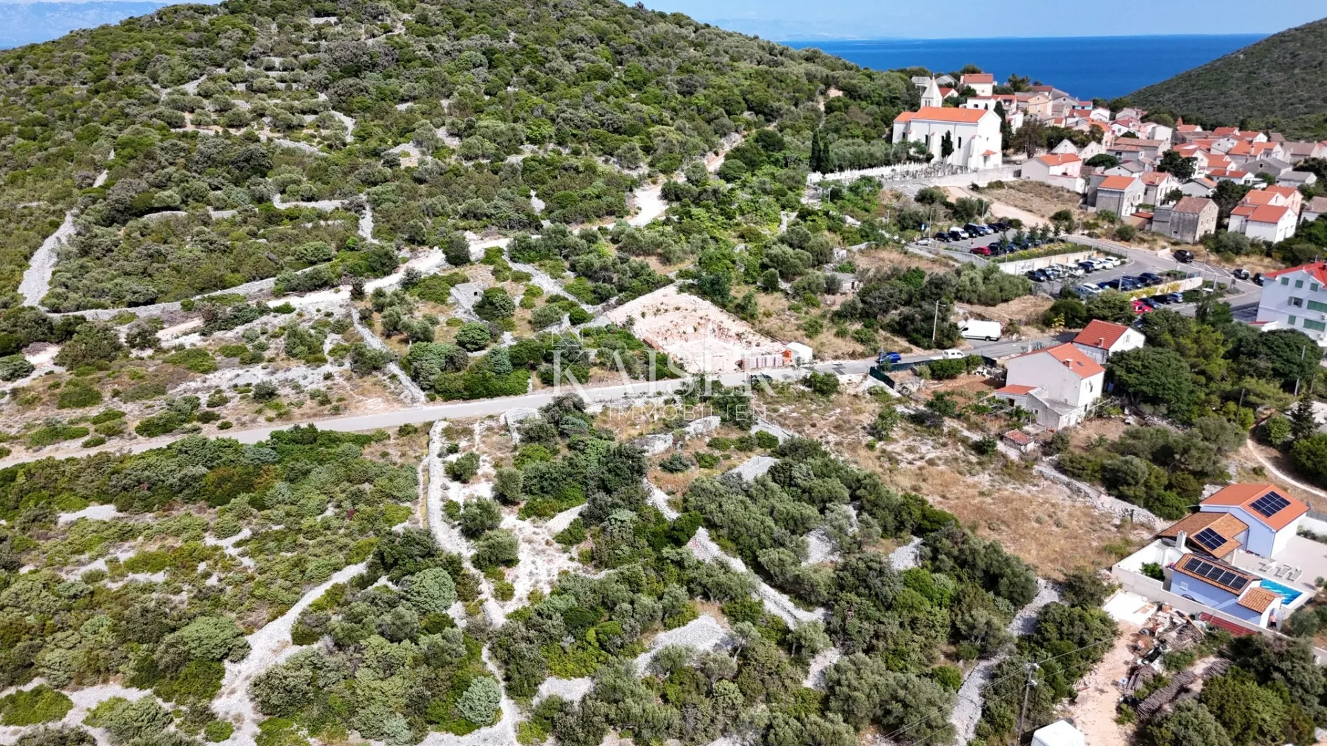 mali lošinj, ćunski - građevinsko zemljište 503 m2 s pogledom na more - slika 3