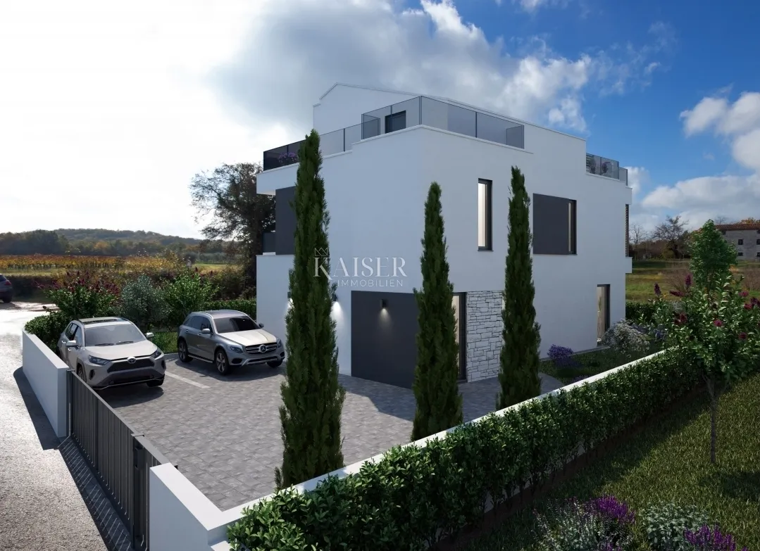 istra, poreč- 4 km, vila s krovnom terasom i bazenom - slika 4