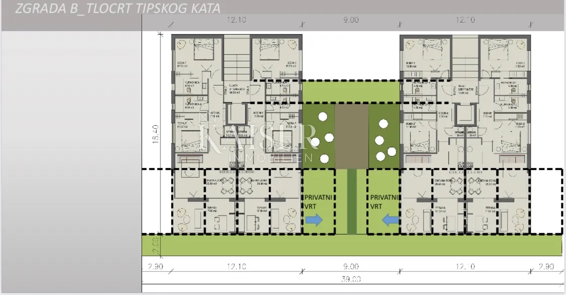 rabac - građevinsko zemljište s projektom za 3 stambene zgrade - slika 4