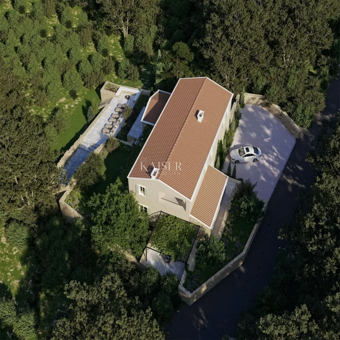 istra - novigrad, predivna autentična kamena vila pogled more - slika 9