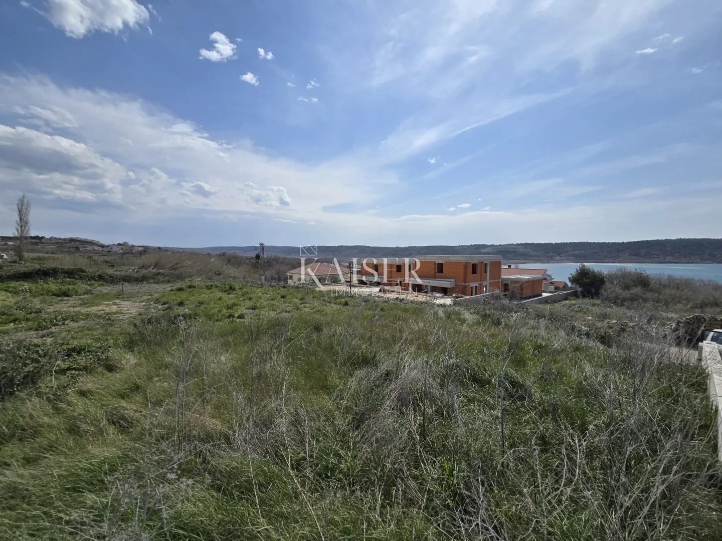 Zadar, Rtina - građevinsko zemljište s pogledom na more, 250 m od mora - Rtina, Ražanac
