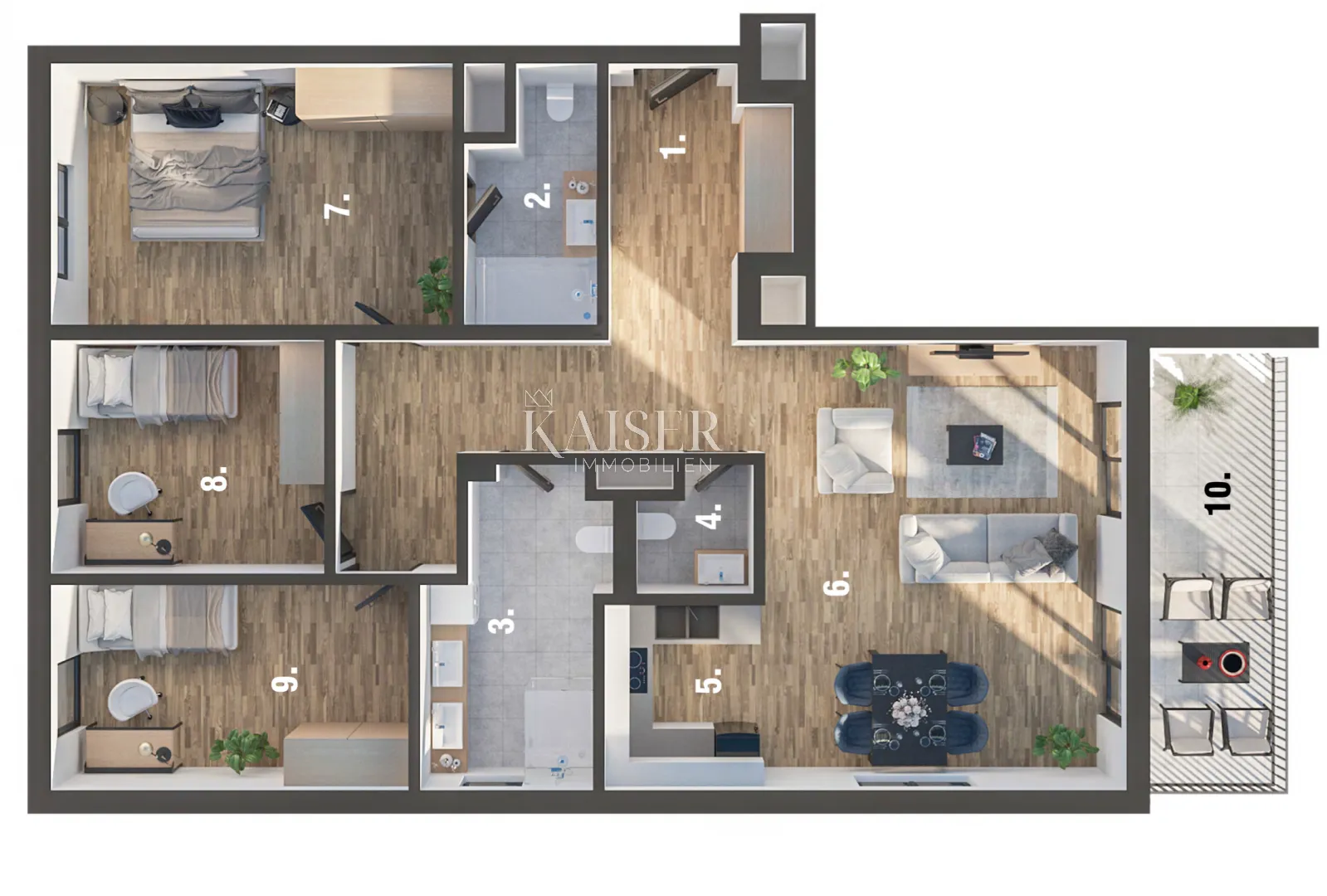 rijeka, martinkovac - predivan stan 113m2 - slika 12