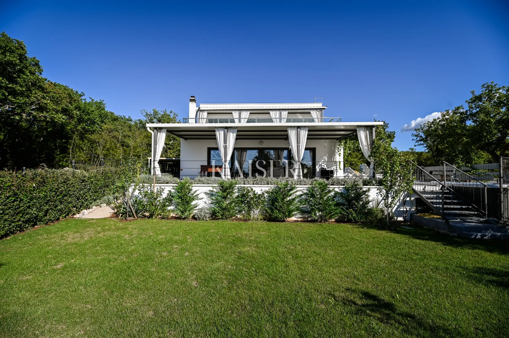 otok krk, malinska-moderna vila 190m2 s pogledom na more - slika 36
