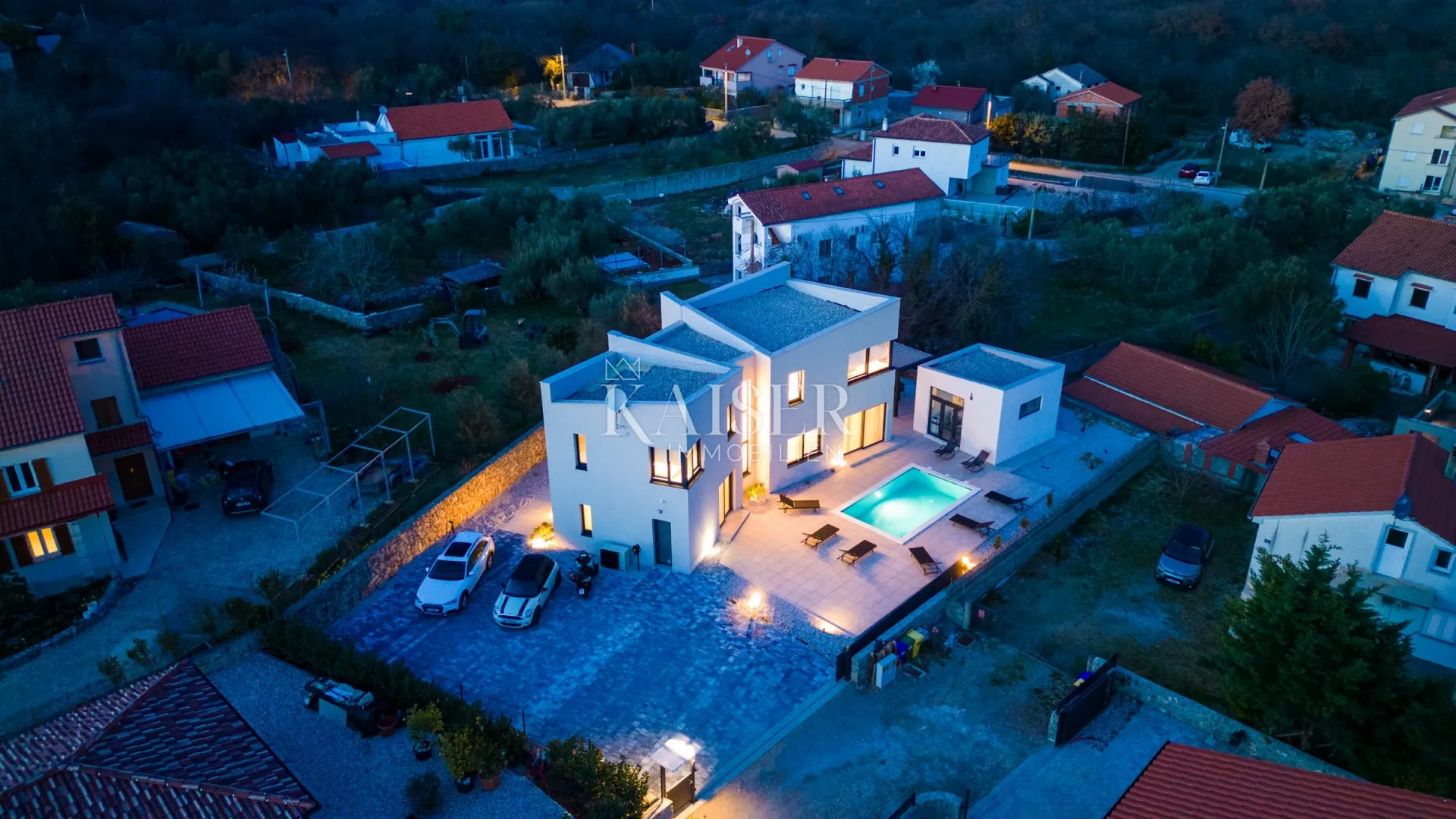 otok krk, - kornić: ekskluzivna vila sa grijanim bazenom - slika 104