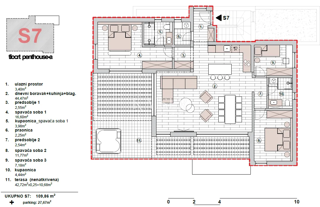 primošten -veličanstveni penthouse s jacuzzijem i panoramskim pogledom - slika 13