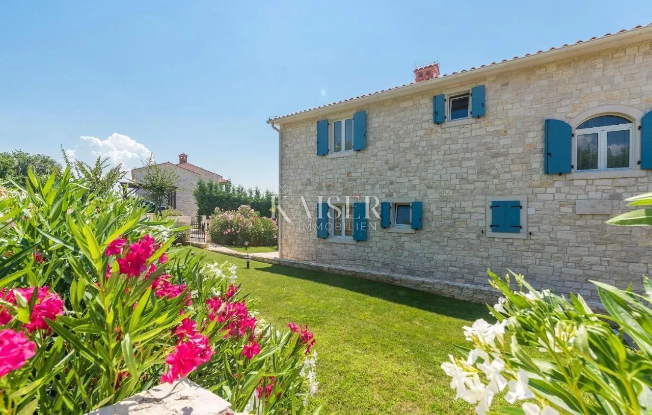 istra - poreč, kamena vila pogled more sa saunom - slika 35