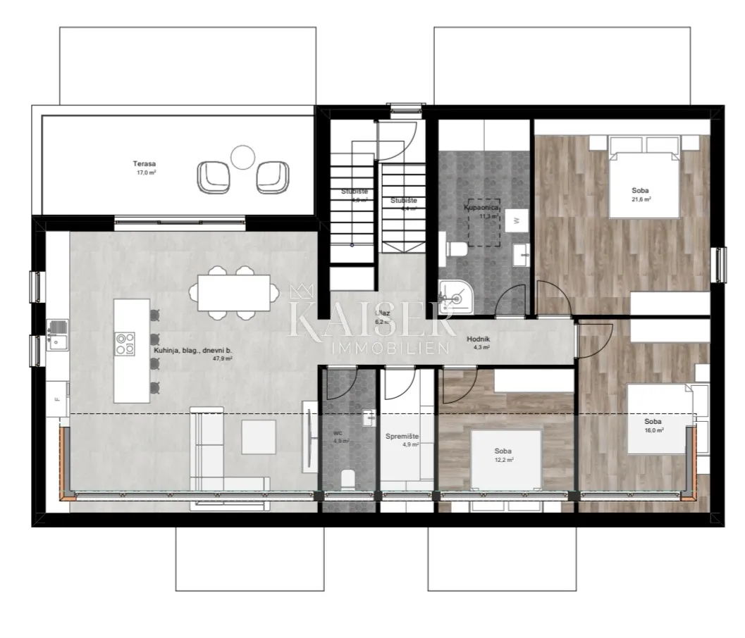 istra, poreč - prekrasni penthouse 143 m2 u novogradnji - slika 5