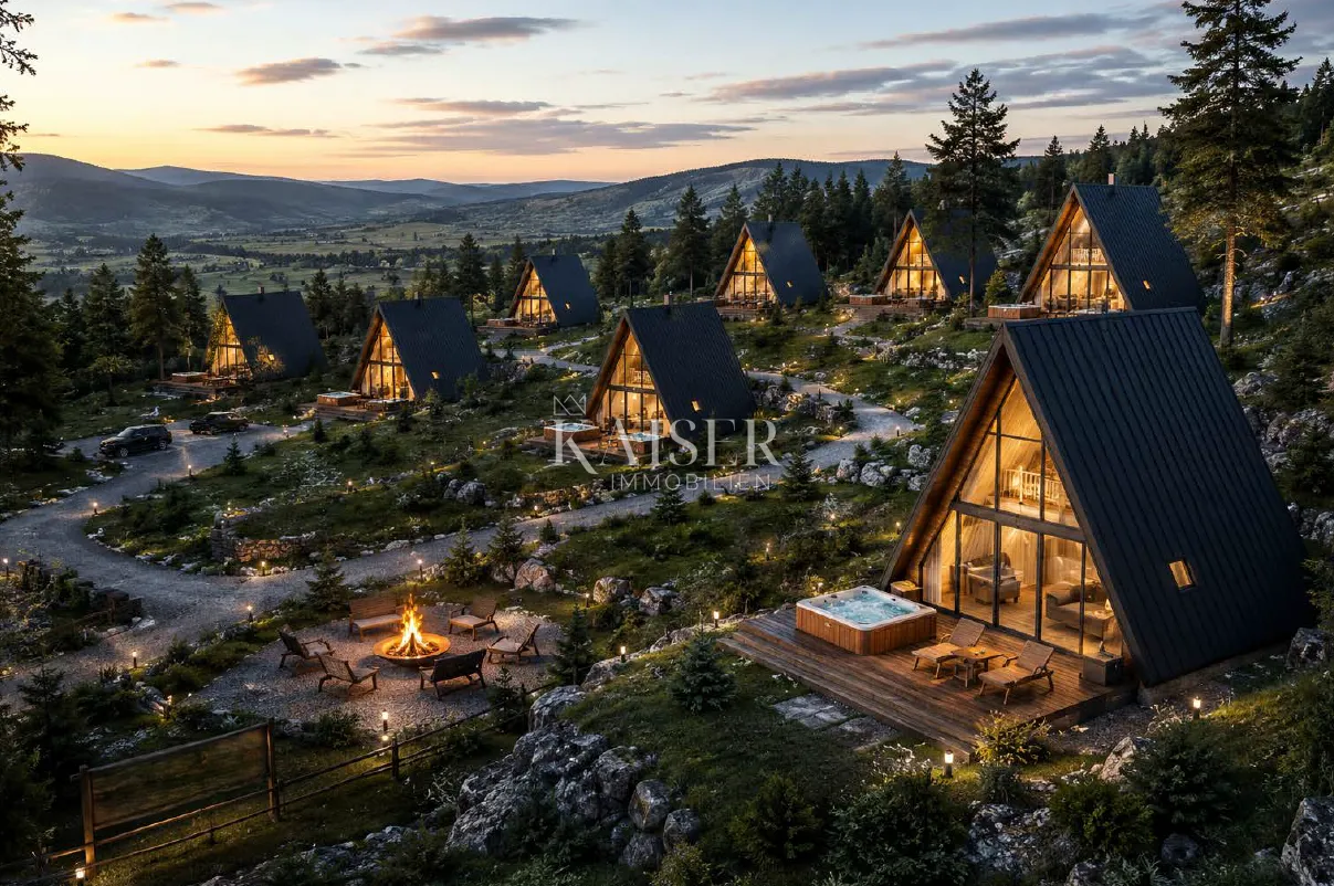 Lika, ekskluzivna investicijska prilika – zemljište za premium A-frame resort - Kunić, Plaški