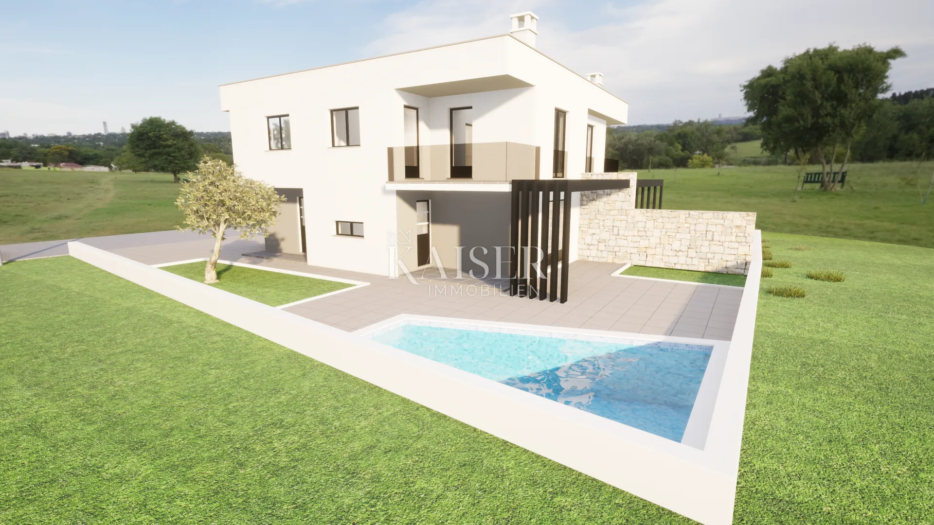 istra, umag okolica - dvojna kuća: dvoetažni stan sa bazenom; 120m2 - slika 7