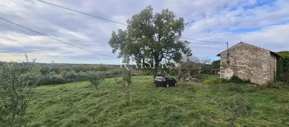 istra, oprtalj - građevinsko zemljište 4500 m2 s dvije kamene kuće - slika 3