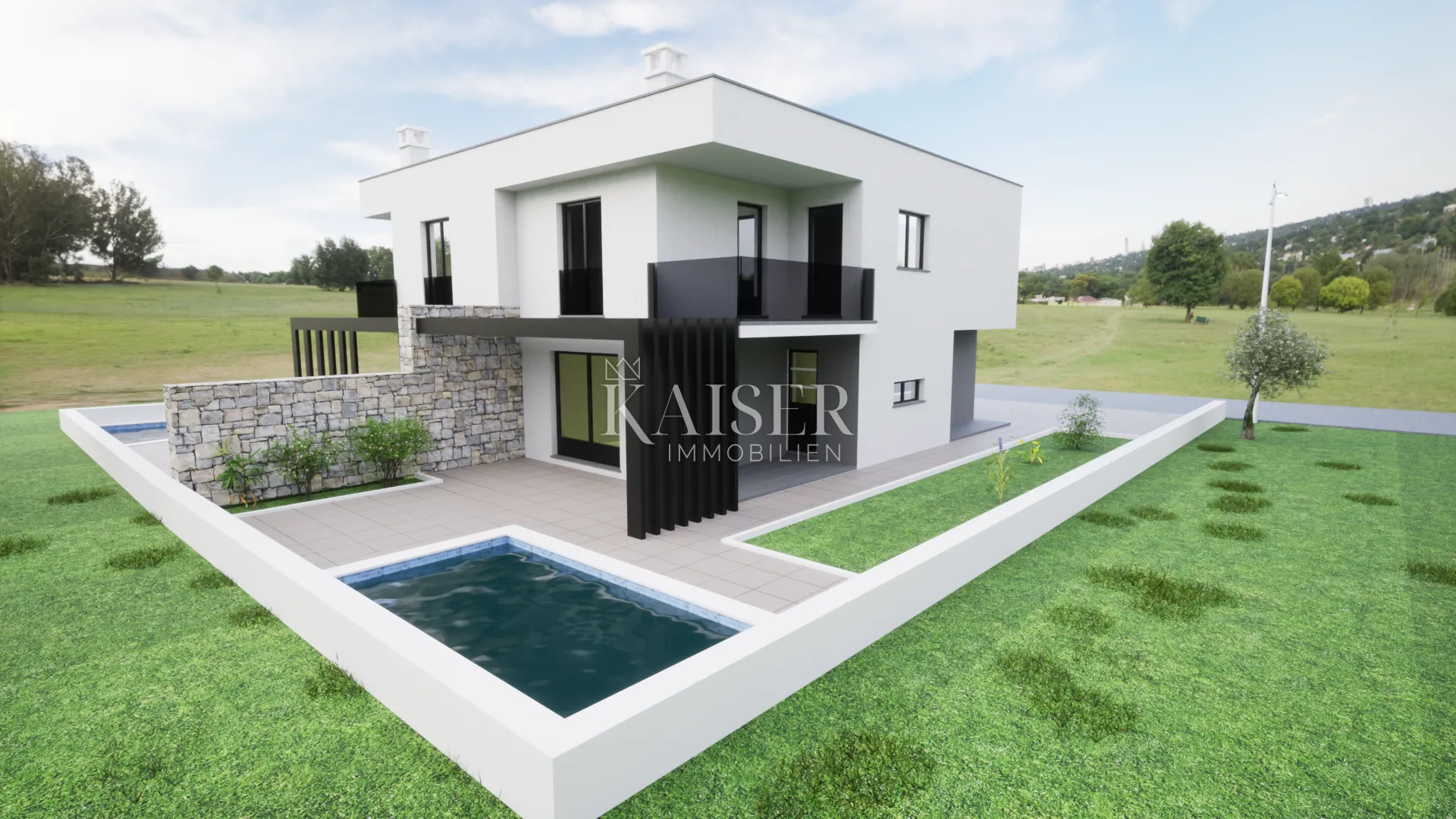 istra, umag okolica - dvojna kuća: dvoetažni stan sa bazenom; 120m2 - slika 4