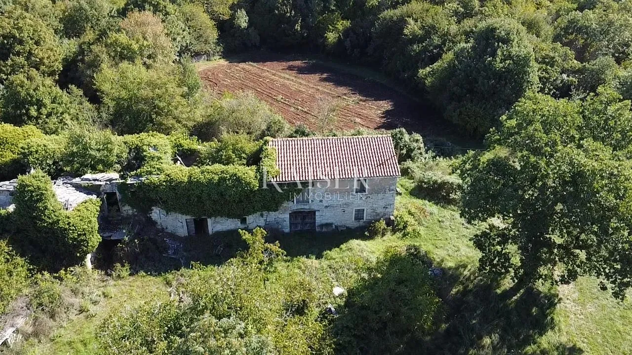 istra, oprtalj - građevinsko zemljište 4500 m2 s dvije kamene kuće - slika 14