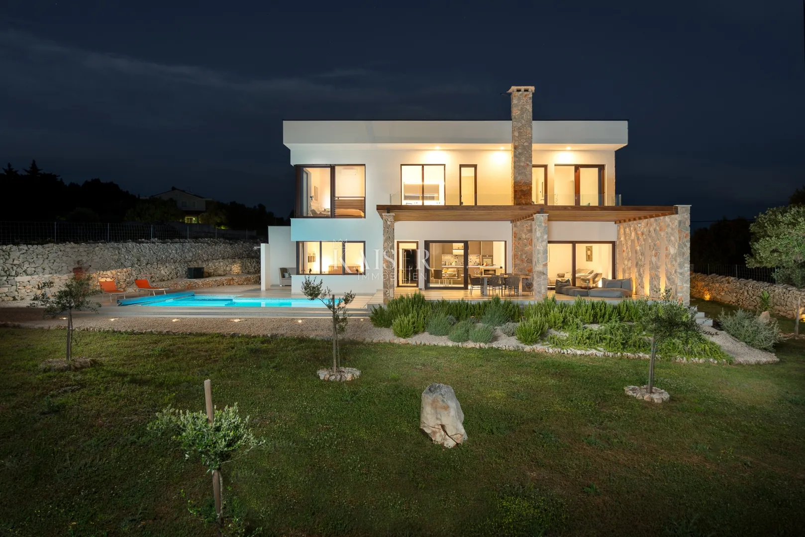 otok pag, mediteranska moderna vila s pogledom na more - slika 17