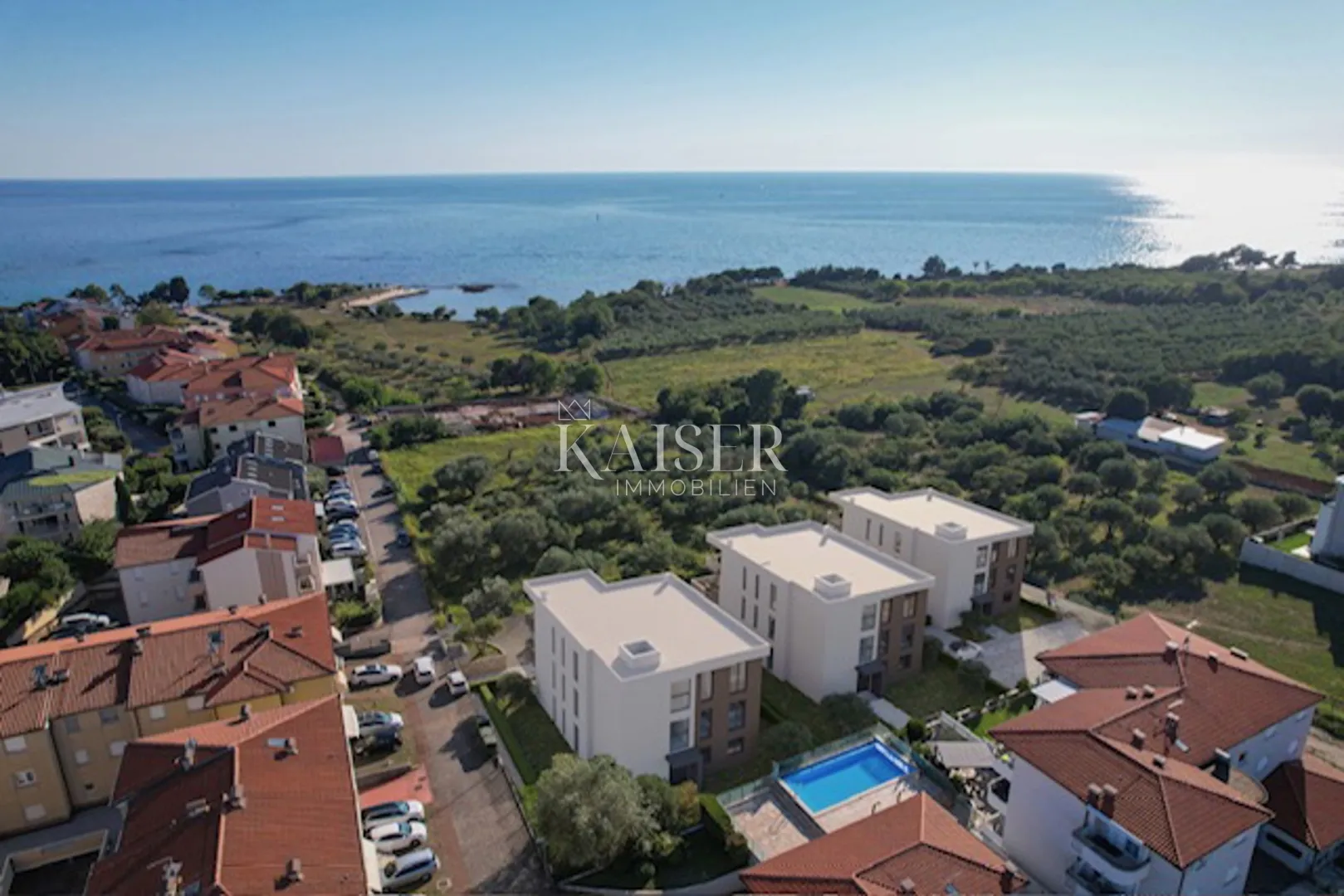 istra, umag, okolica - stan u novogradnji, 86m2, 300m od mora, pogled more - slika 2
