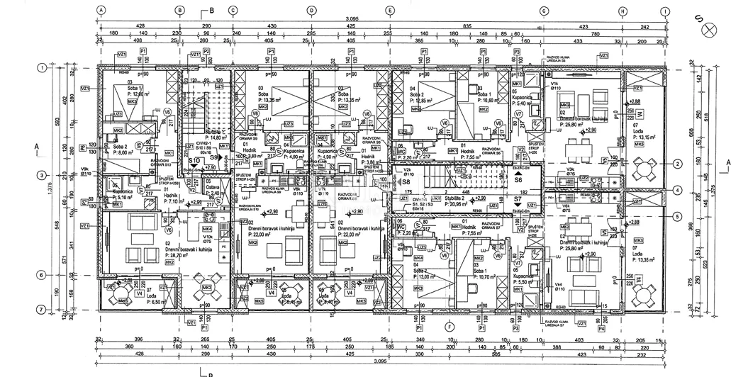 dražice, novogradnja - stan 69,80 m2, 2s+db - slika 4