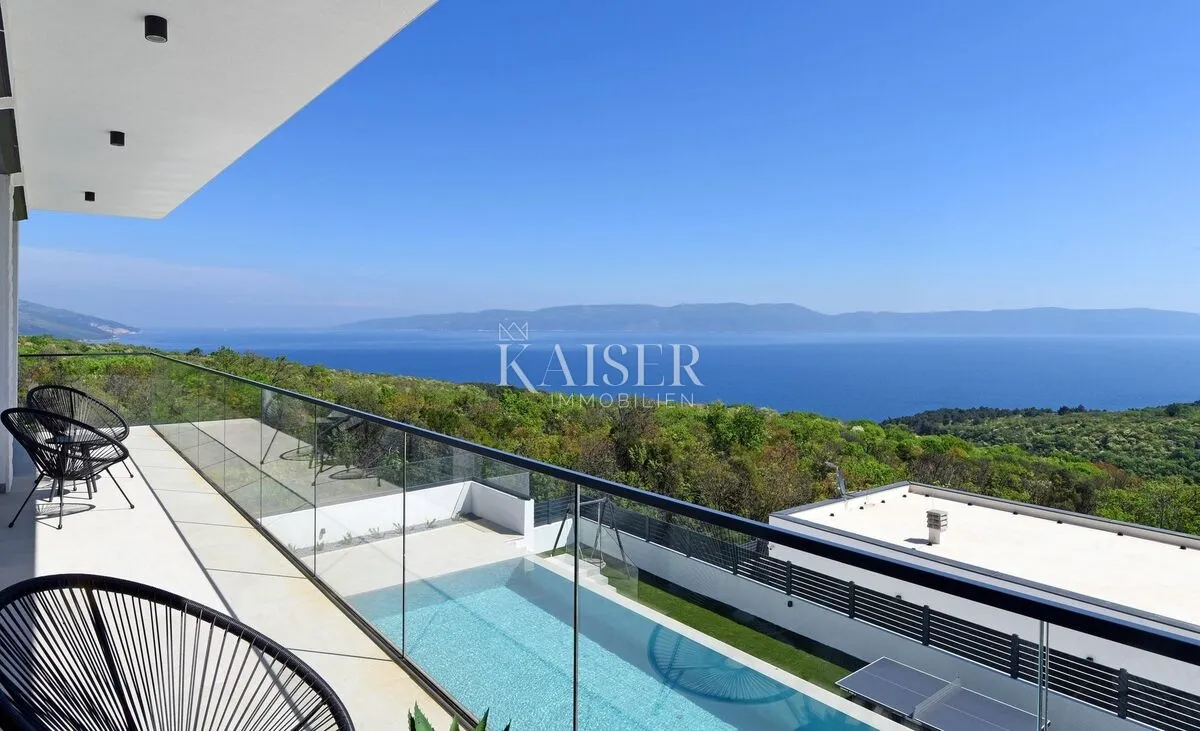 istra, rabac - luksuzna vila s panoramskim pogledom na more, 233 m2 - slika 9