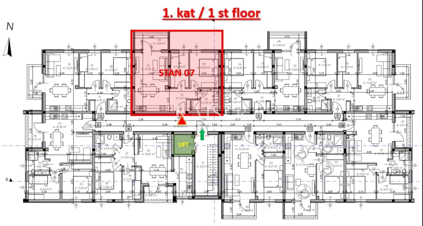 istra, pula- dvosoban stan 54m2 u novogradnji s liftom - slika 17