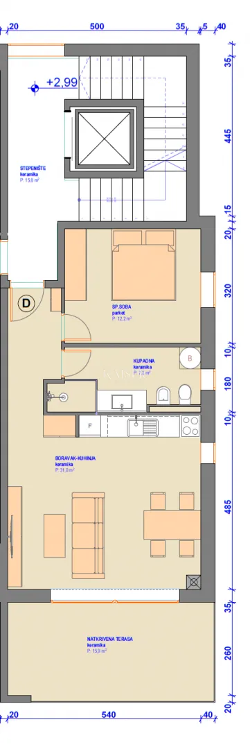 istra, umag, okolica - stan, novogradnja, 1 kat, 66m2, 300m od mora, pogled more - slika 9