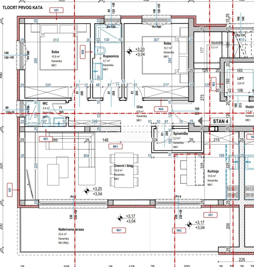 istra, poreč - dvosobni stan 80m2 s pogledom na more - slika 12