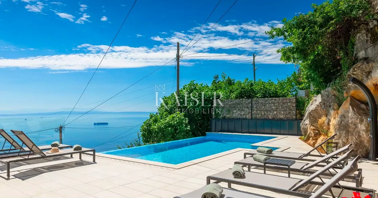 opatija, bregi – moderna vila 255m2 s bazenom i fantastičnim pogledom na opatiju - slika 16
