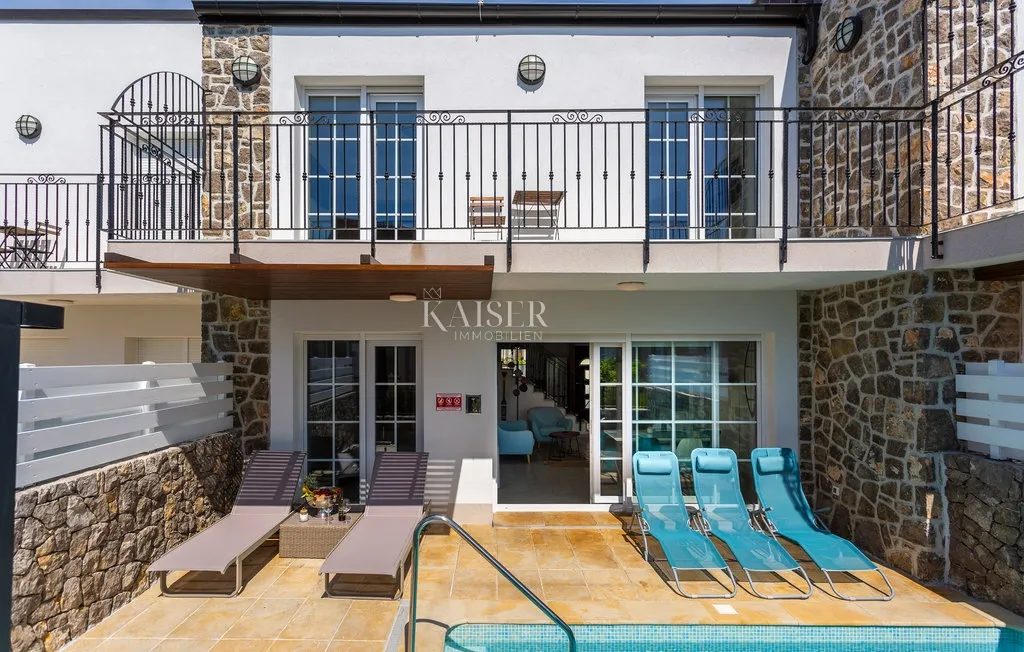 kornić, otok krk- vila 110m2 s pogledom na more i bazenom - slika 19