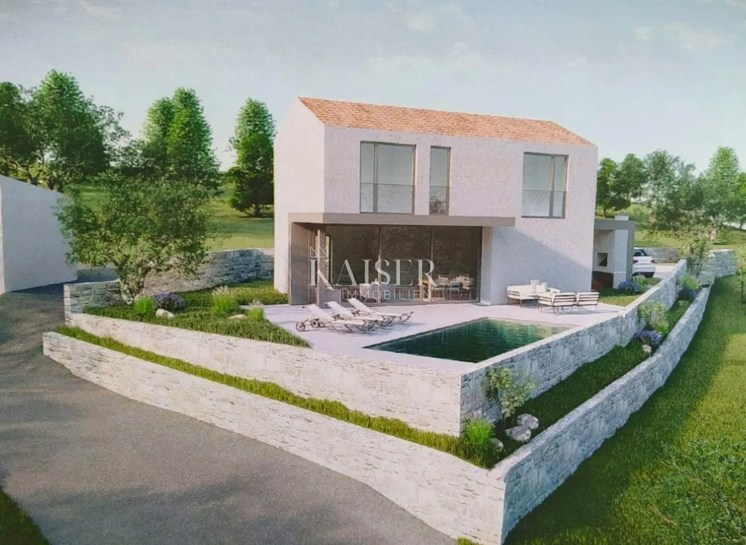 otok krk, dobrinj – građevinsko zemljište 451m2 s dozvolom - slika 6