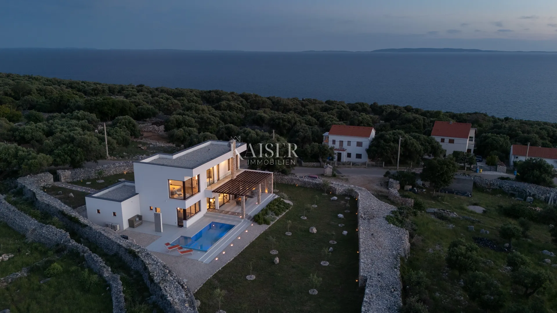 otok pag, mediteranska moderna vila s pogledom na more - slika 22