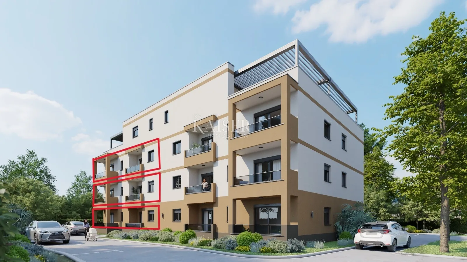 Istra - Poreč okolica, stan 63m2 u novogradnji s liftom - Frata, Tar-Vabriga